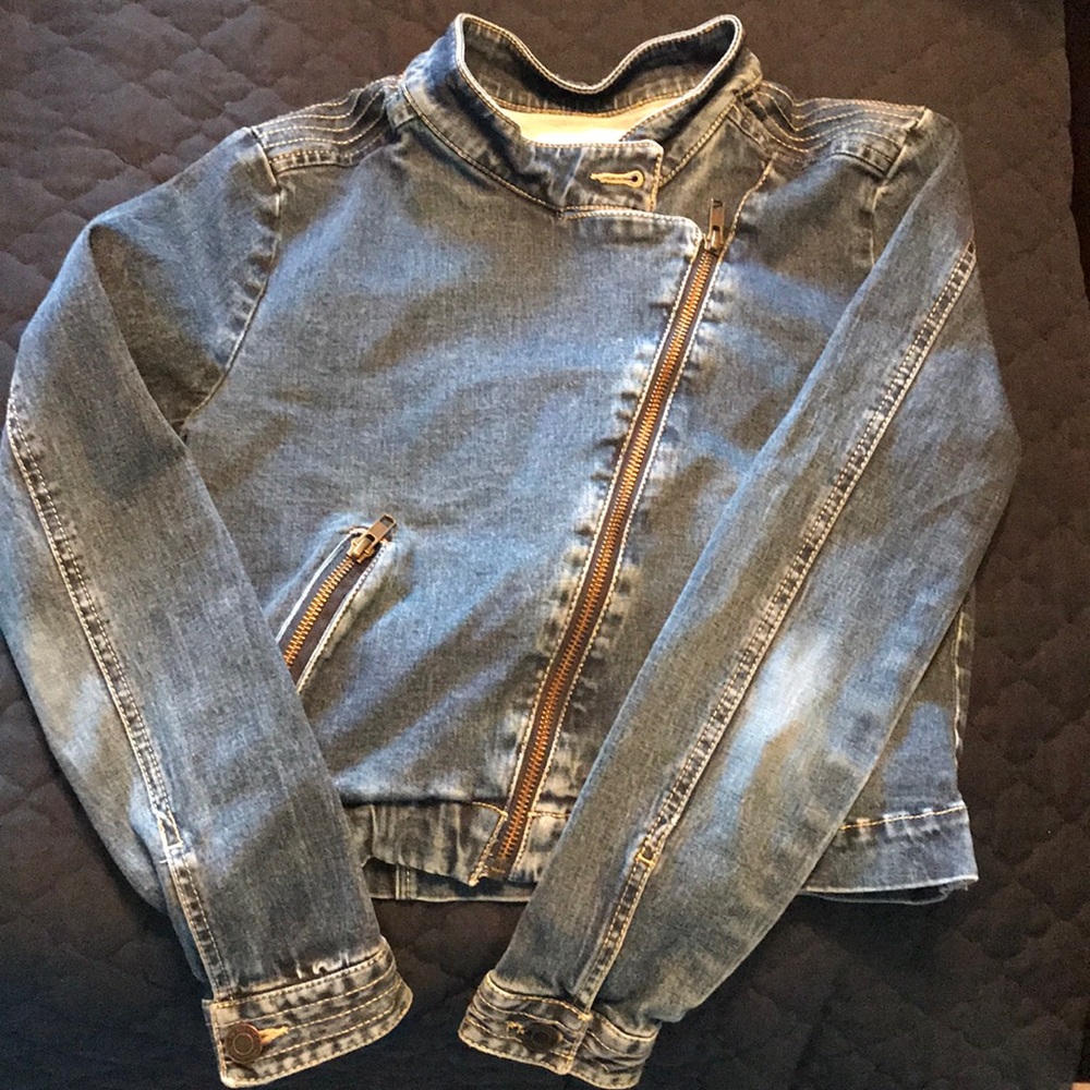 Moto Style Denim Jacket